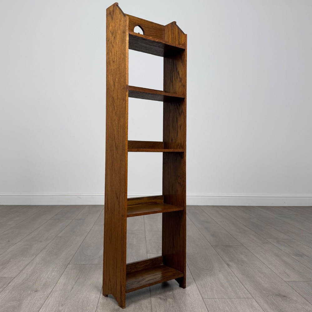Antique 20th Century Art & Crafts Golden Oak Bookcase  View VIII