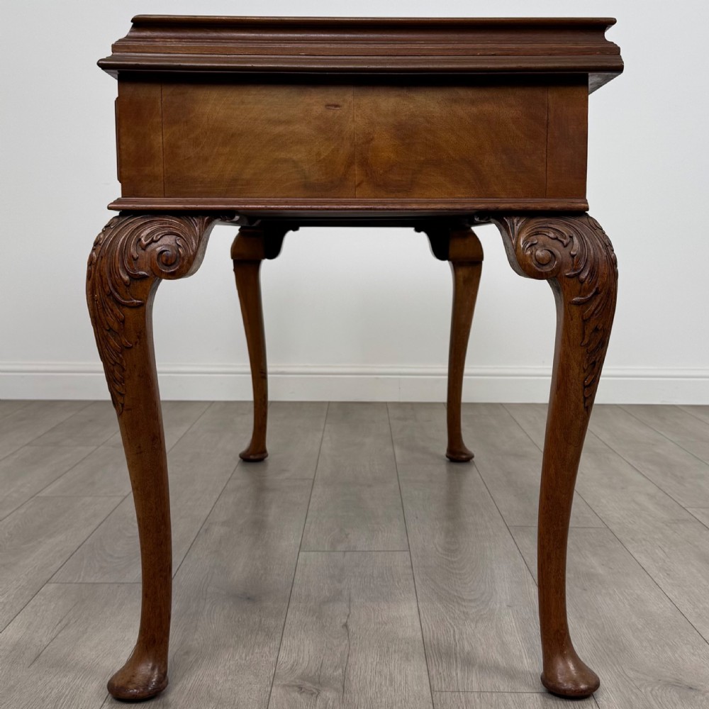 Antique 19th Century Fine Quality Writing Table In Burr Walnut  View III