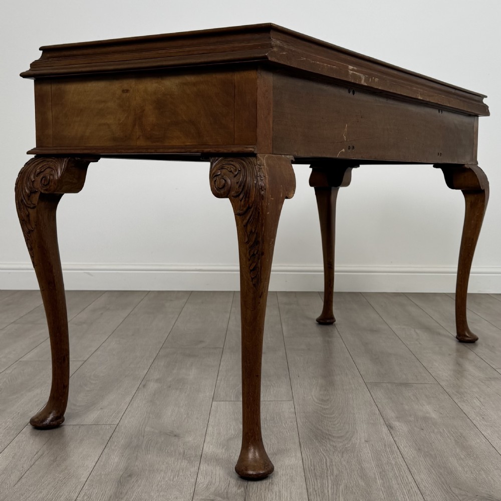 Antique 19th Century Fine Quality Writing Table In Burr Walnut  View IV