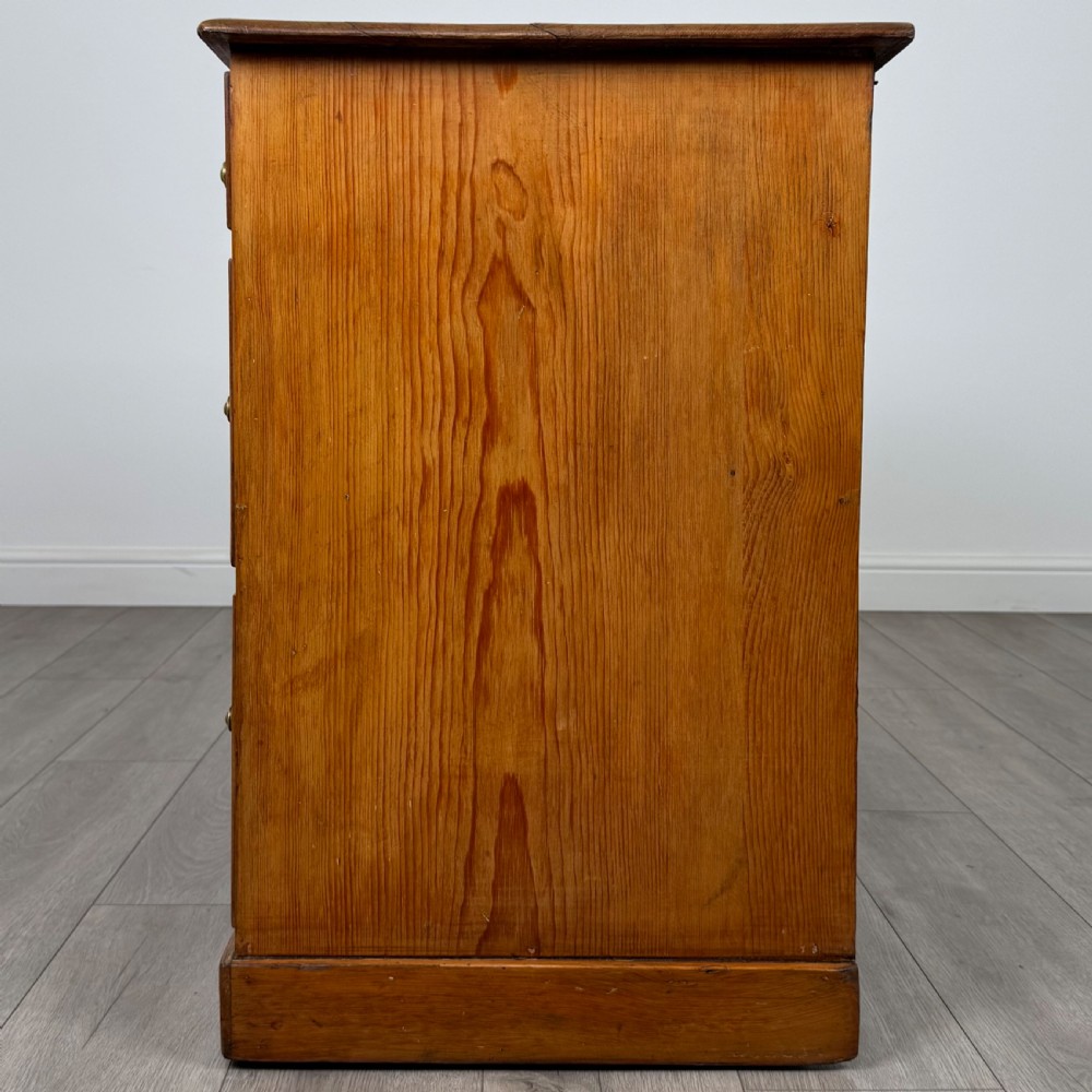 Antique 19th Century Good Quality Pine Kneehole Desk  View IV