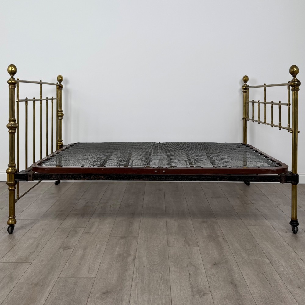 Antique 19th Century Fine Quality Brass Double Bed View III