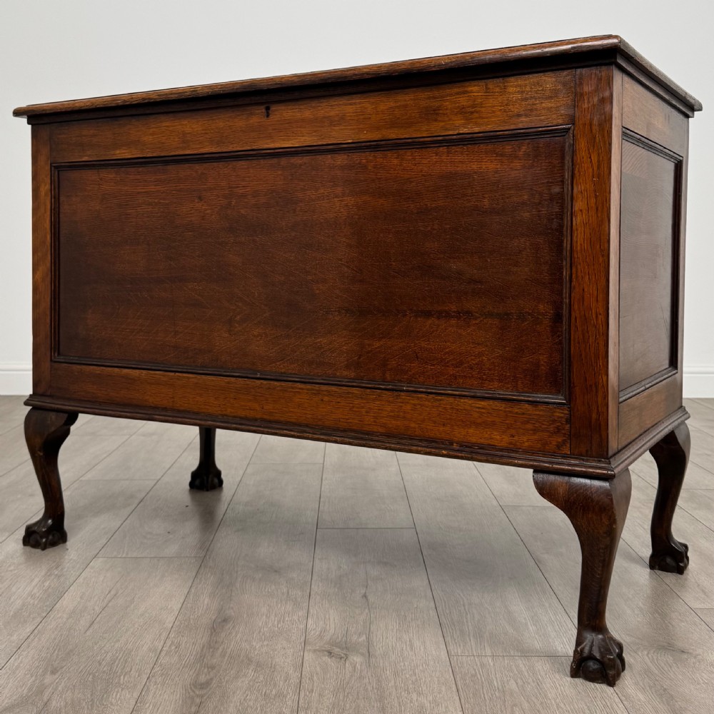  Antique 20th Century Blanket Box In Golden Oak  View II