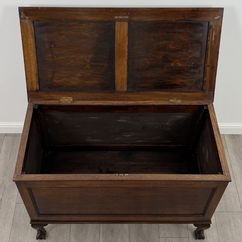 Antique 20th Century Blanket Box In Golden Oak  View X