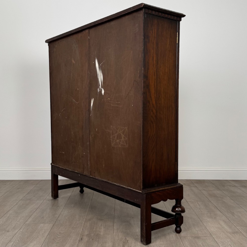 Antique 20th Century Good Quality Oak Display Cabinet View IX