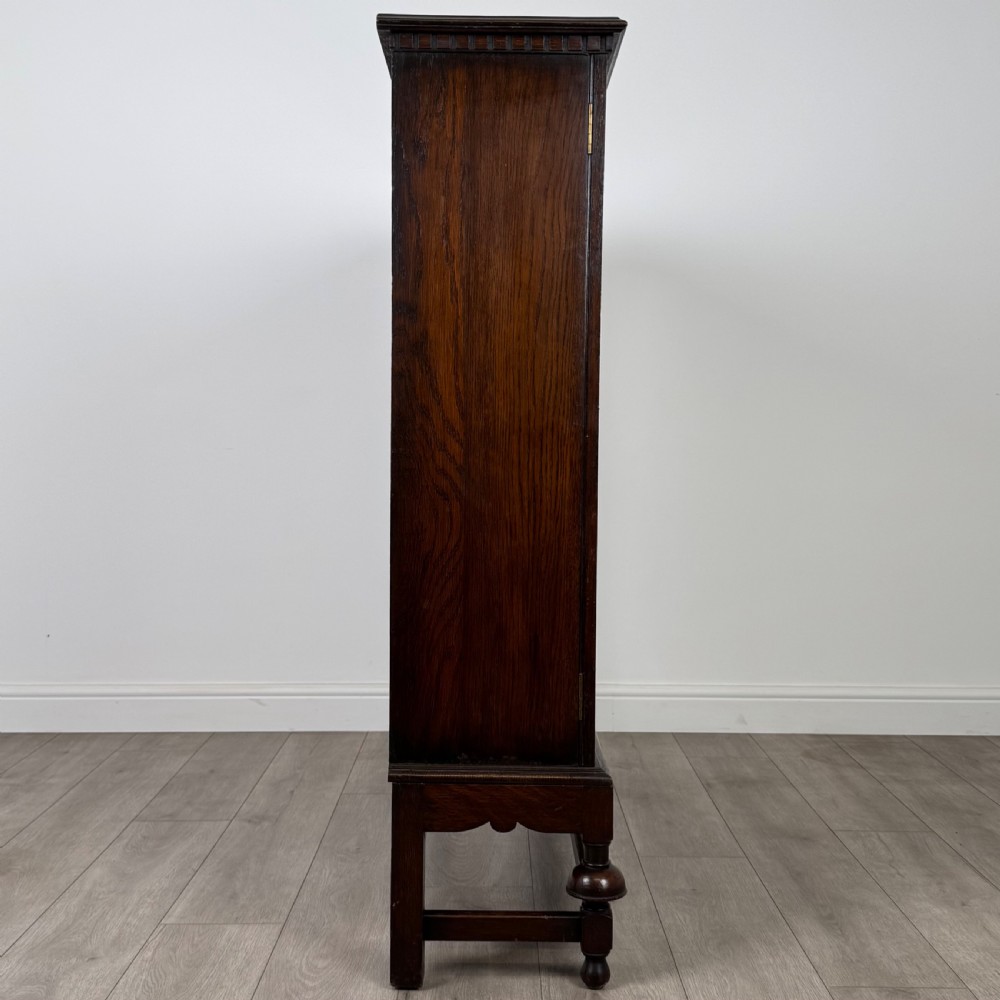 Antique 20th Century Good Quality Oak Display Cabinet View X