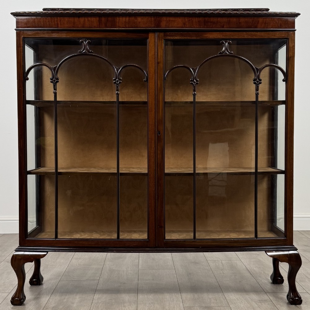  Antique 20th Century Good Quality Display Cabinet In Mahogany  View II