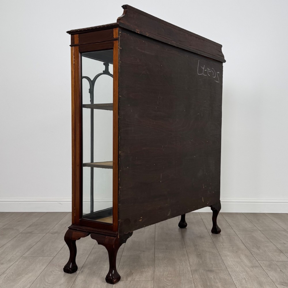  Antique 20th Century Good Quality Display Cabinet In Mahogany  View VI