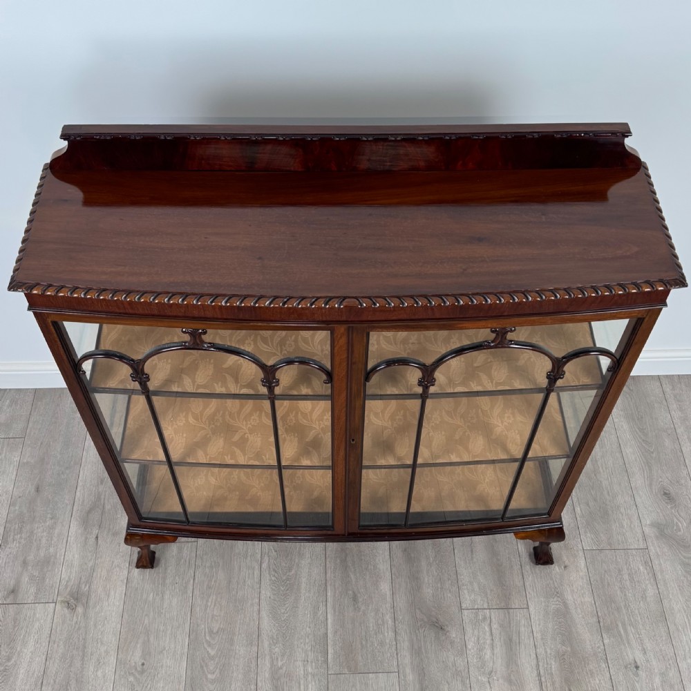  Antique 20th Century Good Quality Display Cabinet In Mahogany  View XI