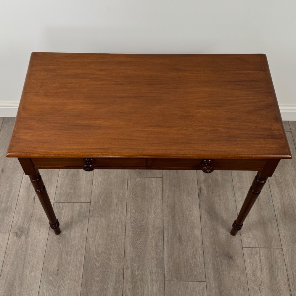 Antique 19th Century Good Quality Writing Table In Mahogany  View IX