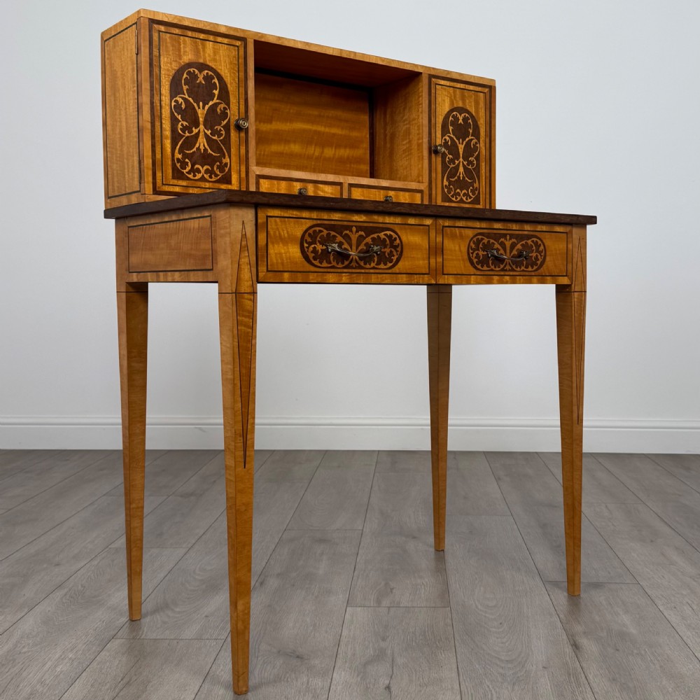 Antique 20th Century Fine Quality Satinwood Writing Table  View IX