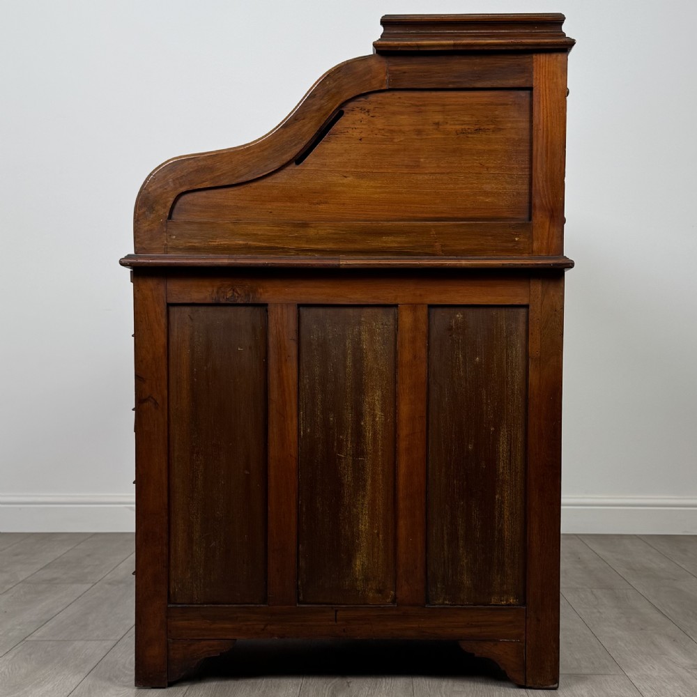 Antique 20th Century Roll Top Desk In Mahogany  View V