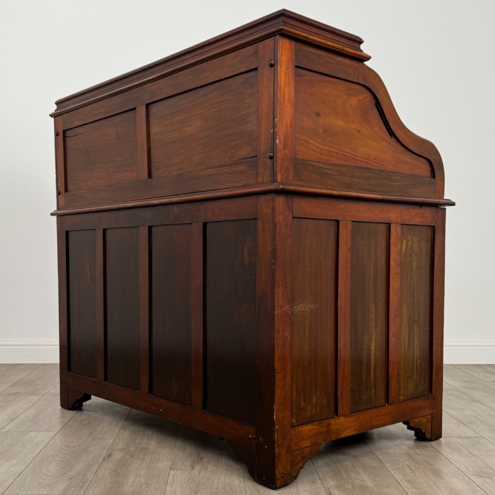 Antique 20th Century Roll Top Desk In Mahogany  View VII