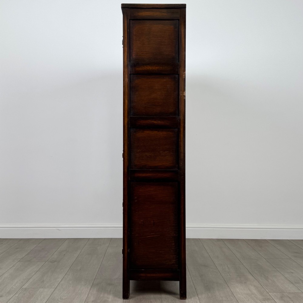 Antique 20th Century Carved Oak Display Cabinet  View V