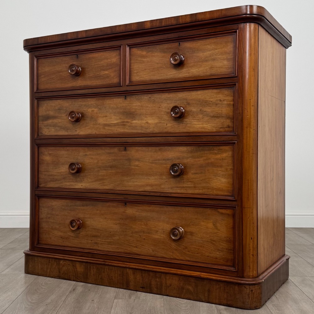 Antique 19th Century Fine Quality Mahogany Chest Of Drawers  View II