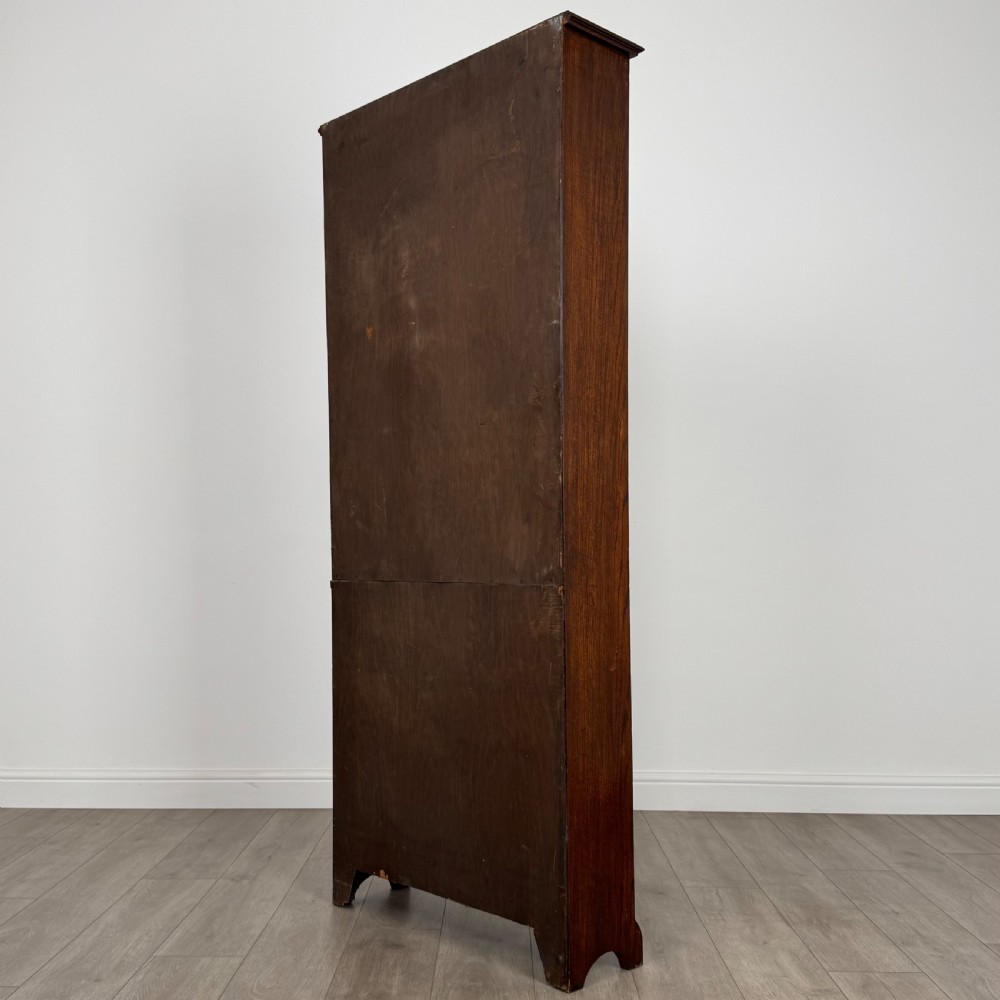 Antique 20th Century Good Quality Open Bookcase In Oak  View VII
