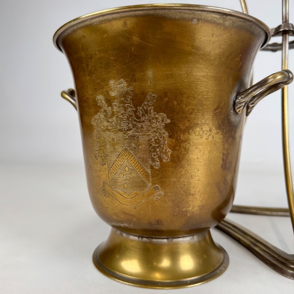 Antique 19th Century Silver Plated Champagne Bucket On Stand  View IV