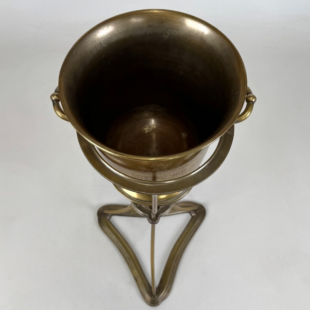 Antique 19th Century Silver Plated Champagne Bucket On Stand  View V