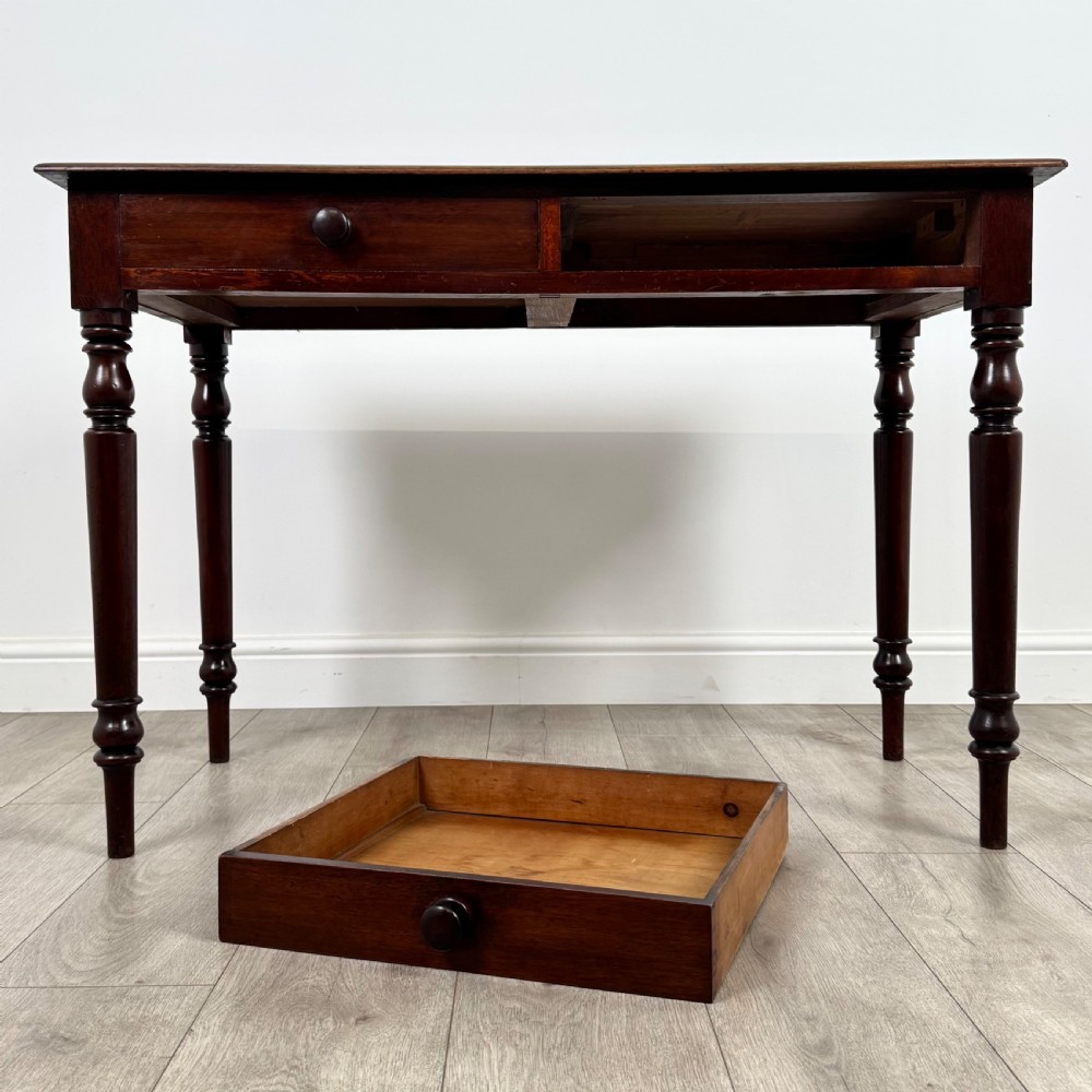 Antique 19th Century Writing Table In Mahogany  View X