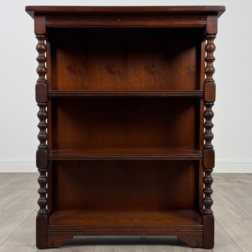 Antique 20th Century Open Bookcase In Oak  View II