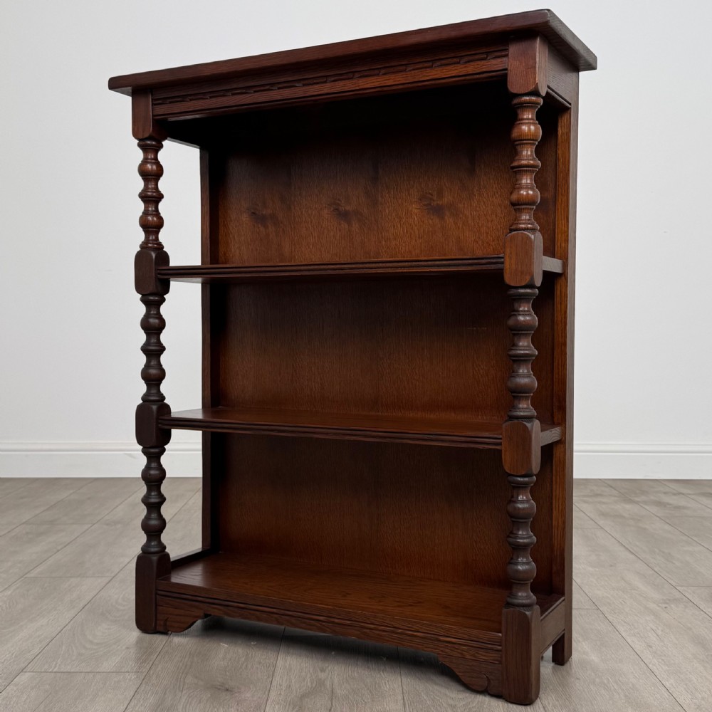 Antique 20th Century Open Bookcase In Oak  View III