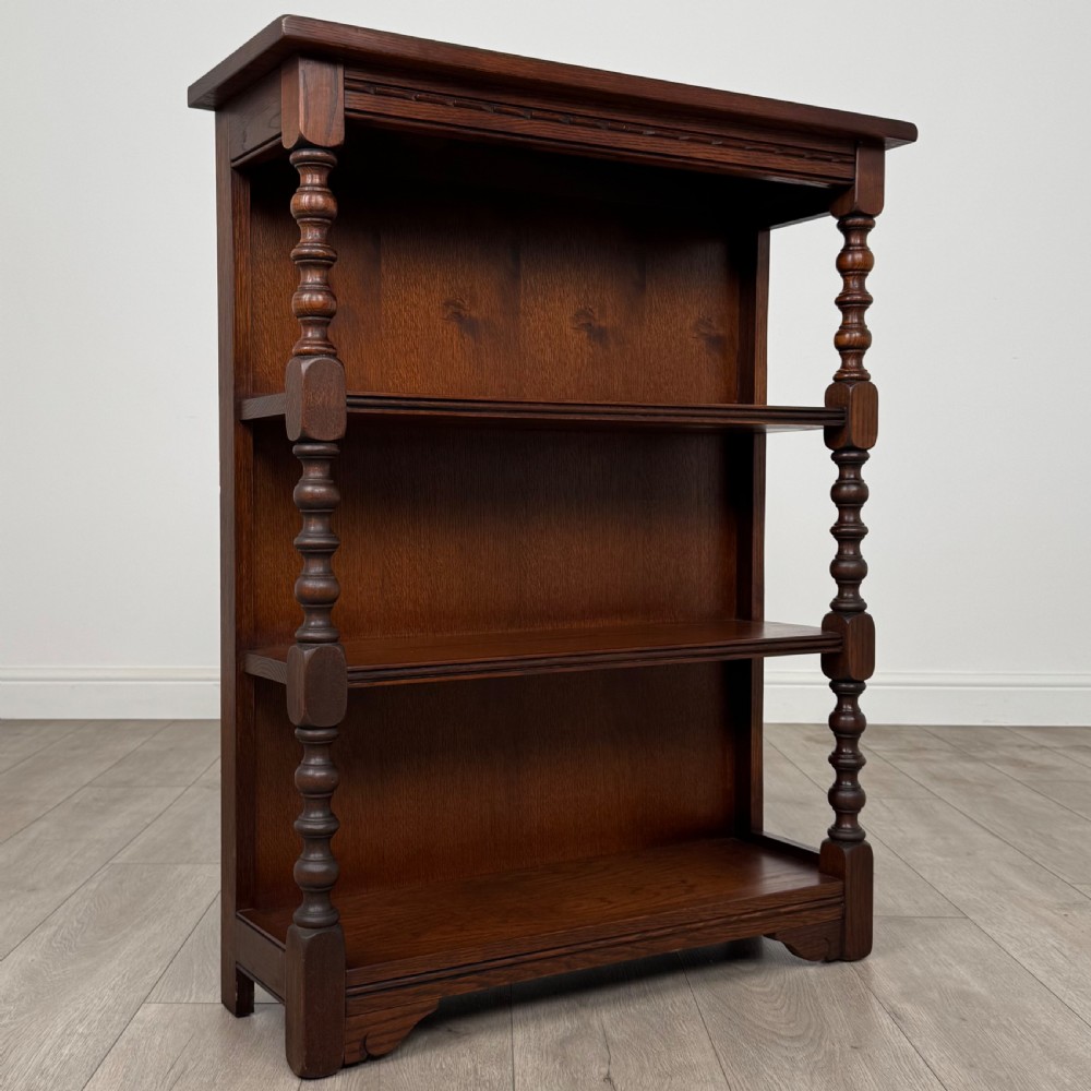 Antique 20th Century Open Bookcase In Oak  View V