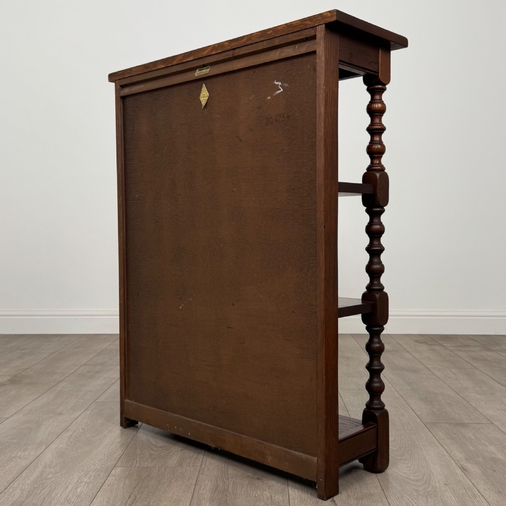 Antique 20th Century Open Bookcase In Oak  View VII