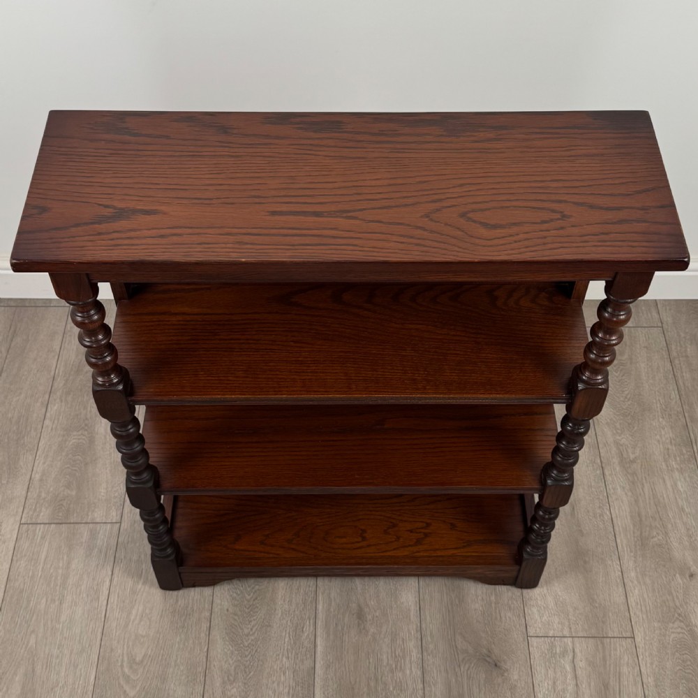 Antique 20th Century Open Bookcase In Oak  View X