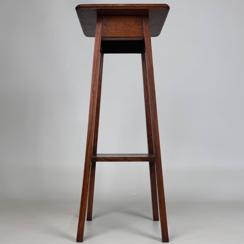 Antique 20th Century Good Quality Plant Stand In Oak View V