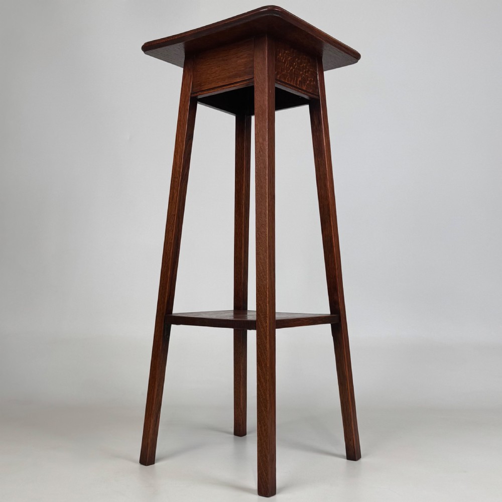 Antique 20th Century Good Quality Plant Stand In Oak View VIII