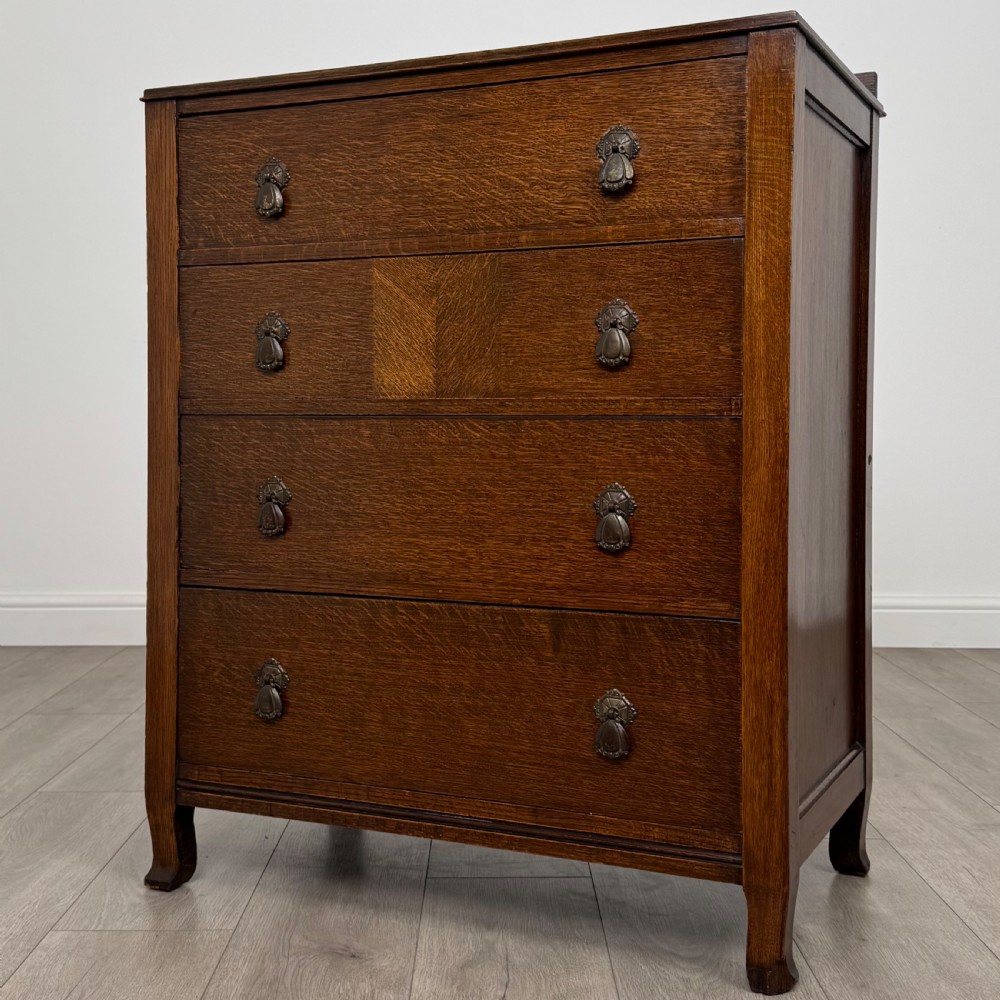 Antique 20th Century Chest Of Drawers In Oak View II