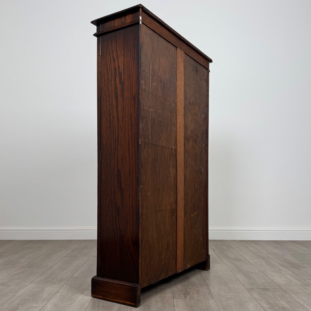  Antique 20th Century Oak Display Cabinet Of Good Quality  View V