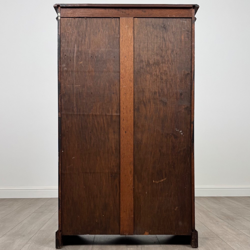  Antique 20th Century Oak Display Cabinet Of Good Quality  View VI