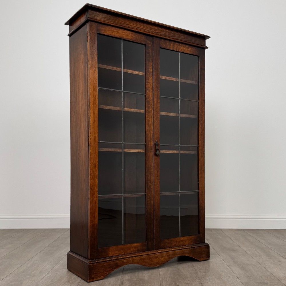  Antique 20th Century Oak Display Cabinet Of Good Quality  View X