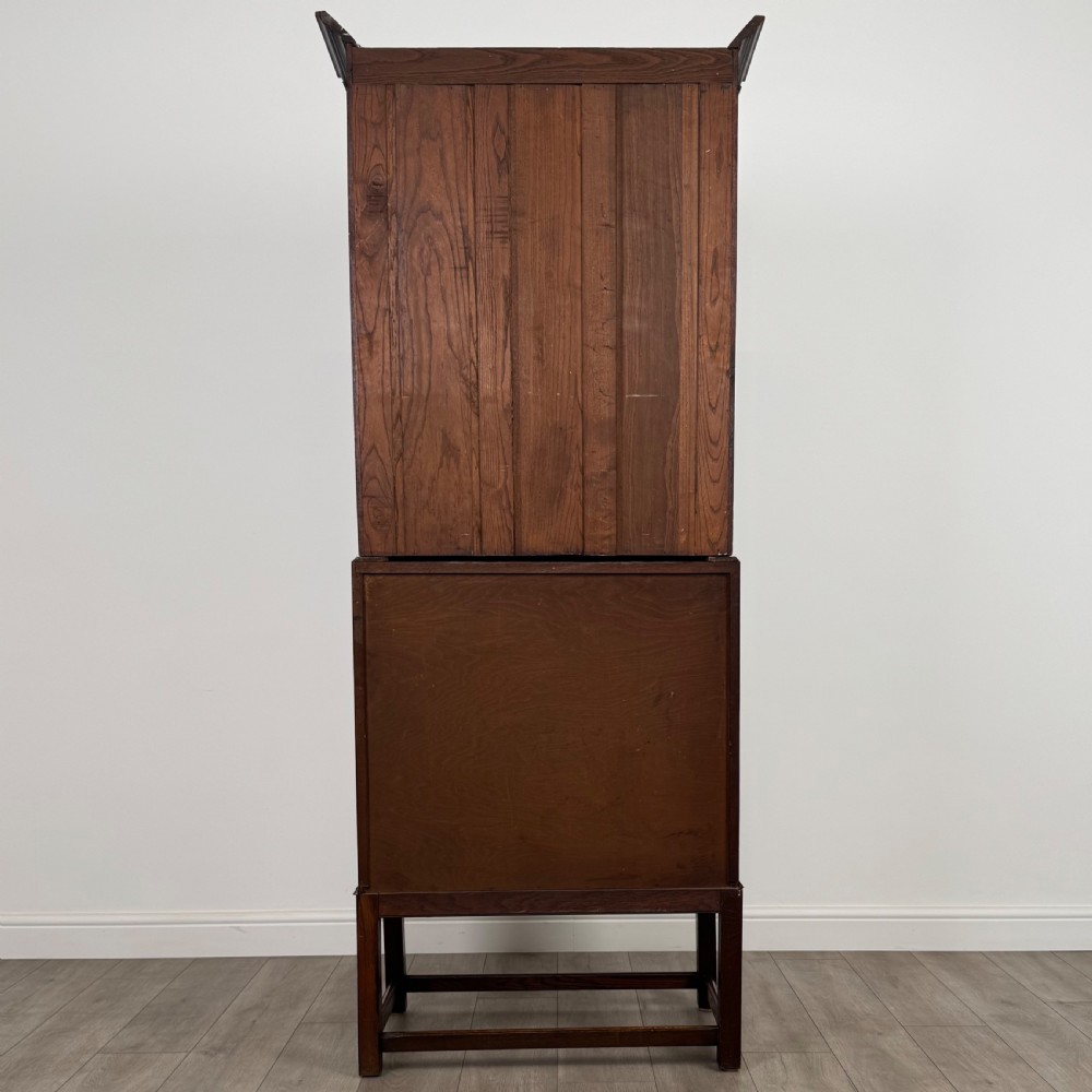 Antique 20th Century Jacobean Style Bureau Bookcase In Oak View VII