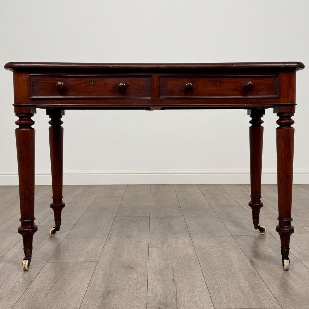 Antique 19th Century Good Quality Writing Table In Mahogany 