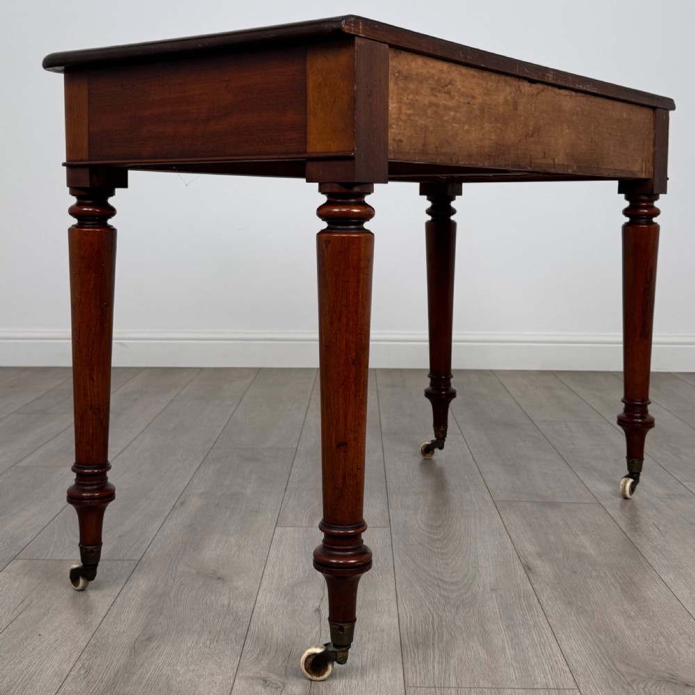  Antique 19th Century Good Quality Writing Table In Mahogany  View IV
