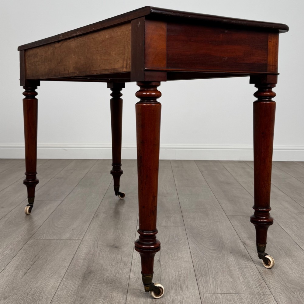  Antique 19th Century Good Quality Writing Table In Mahogany  View V