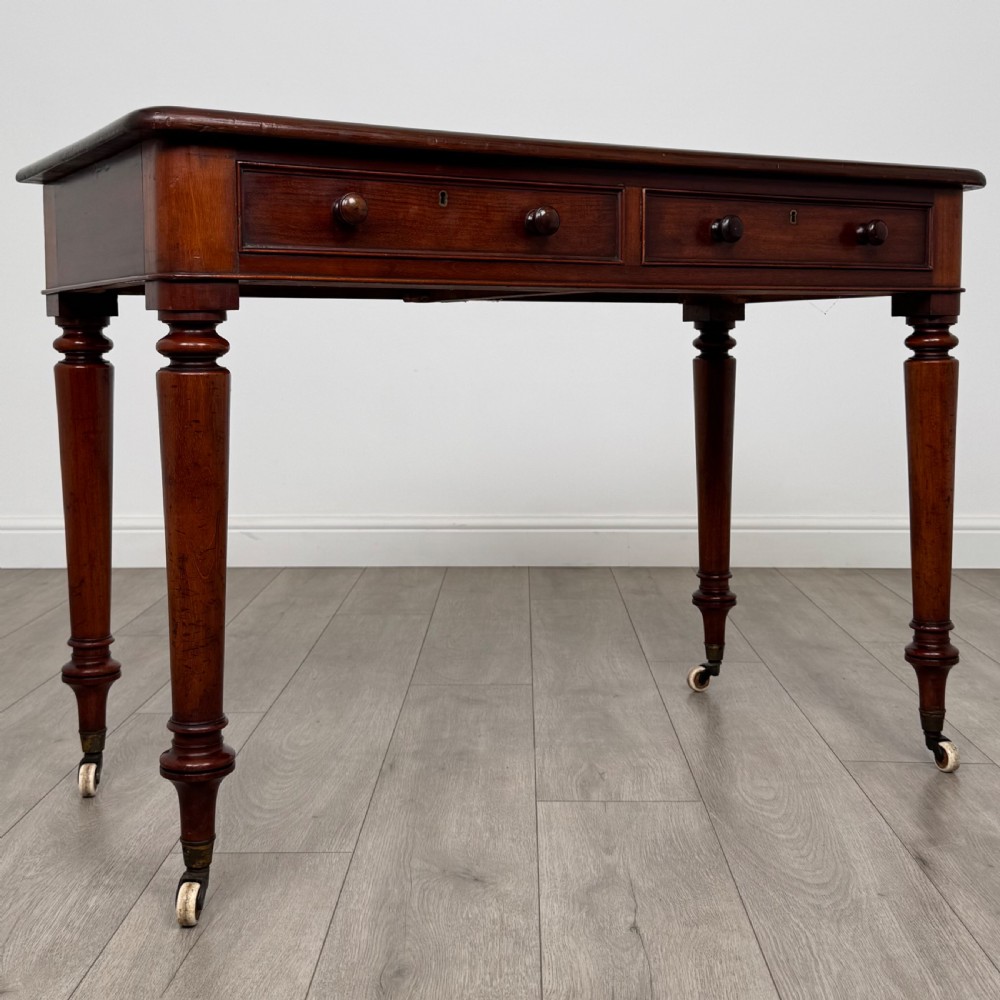  Antique 19th Century Good Quality Writing Table In Mahogany  View VII