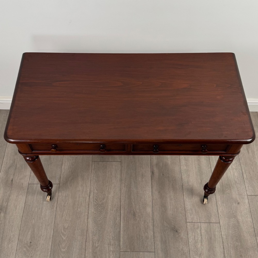  Antique 19th Century Good Quality Writing Table In Mahogany  View VIII