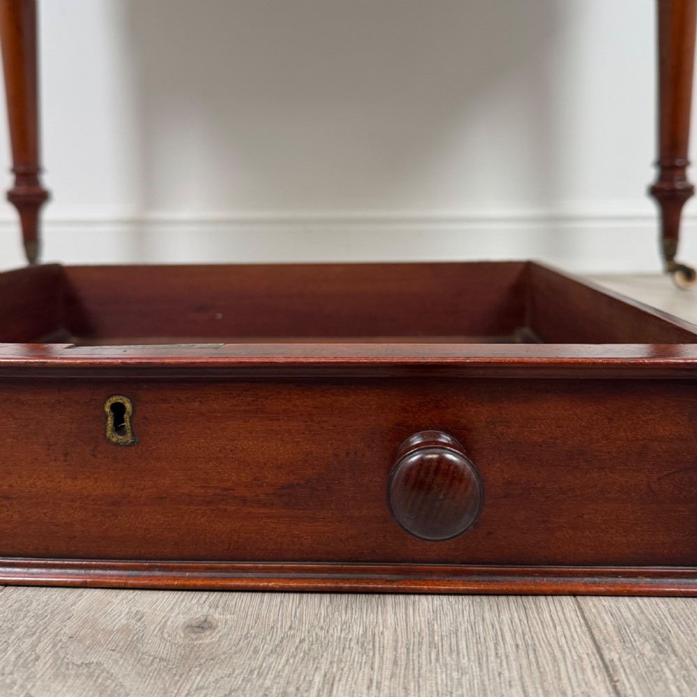  Antique 19th Century Good Quality Writing Table In Mahogany  View X