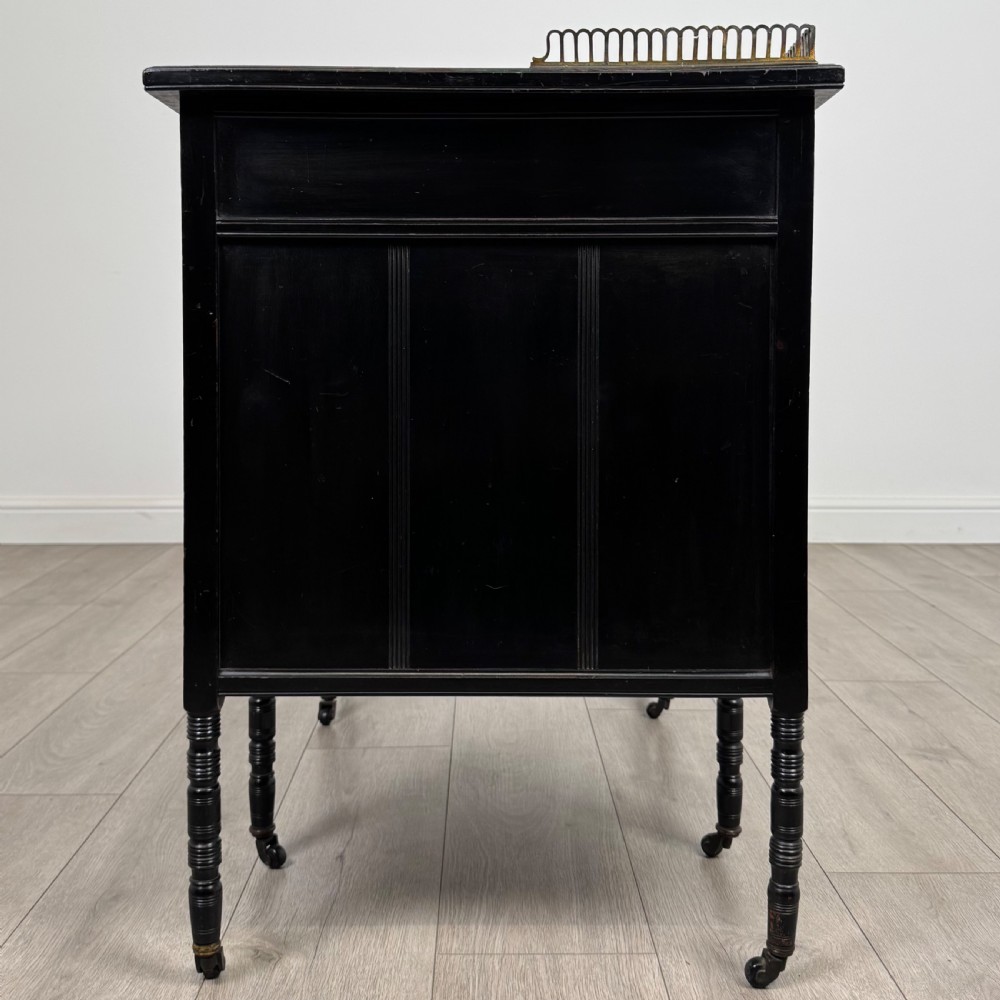 Antique 19th Century Ebonised Desk By Wilkinson & Son  View III