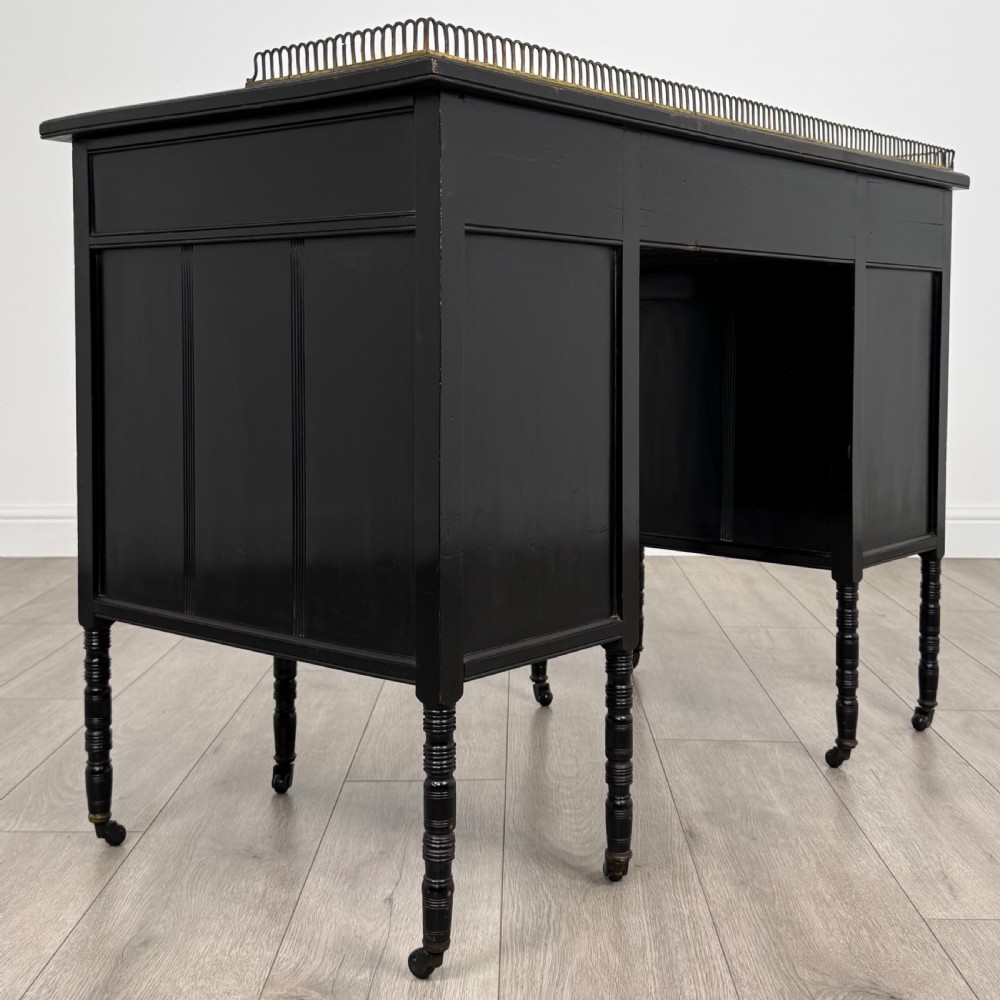 Antique 19th Century Ebonised Desk By Wilkinson & Son  View IV