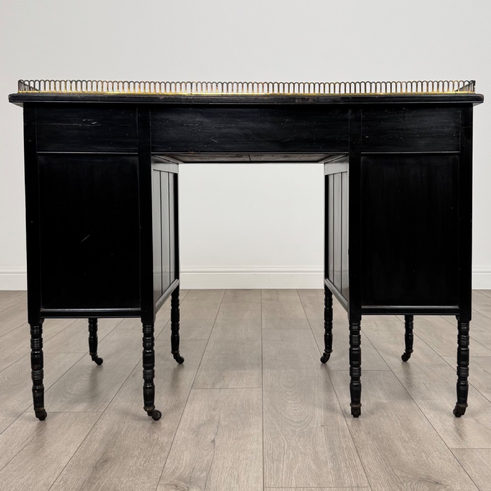 Antique 19th Century Ebonised Desk By Wilkinson & Son  View V