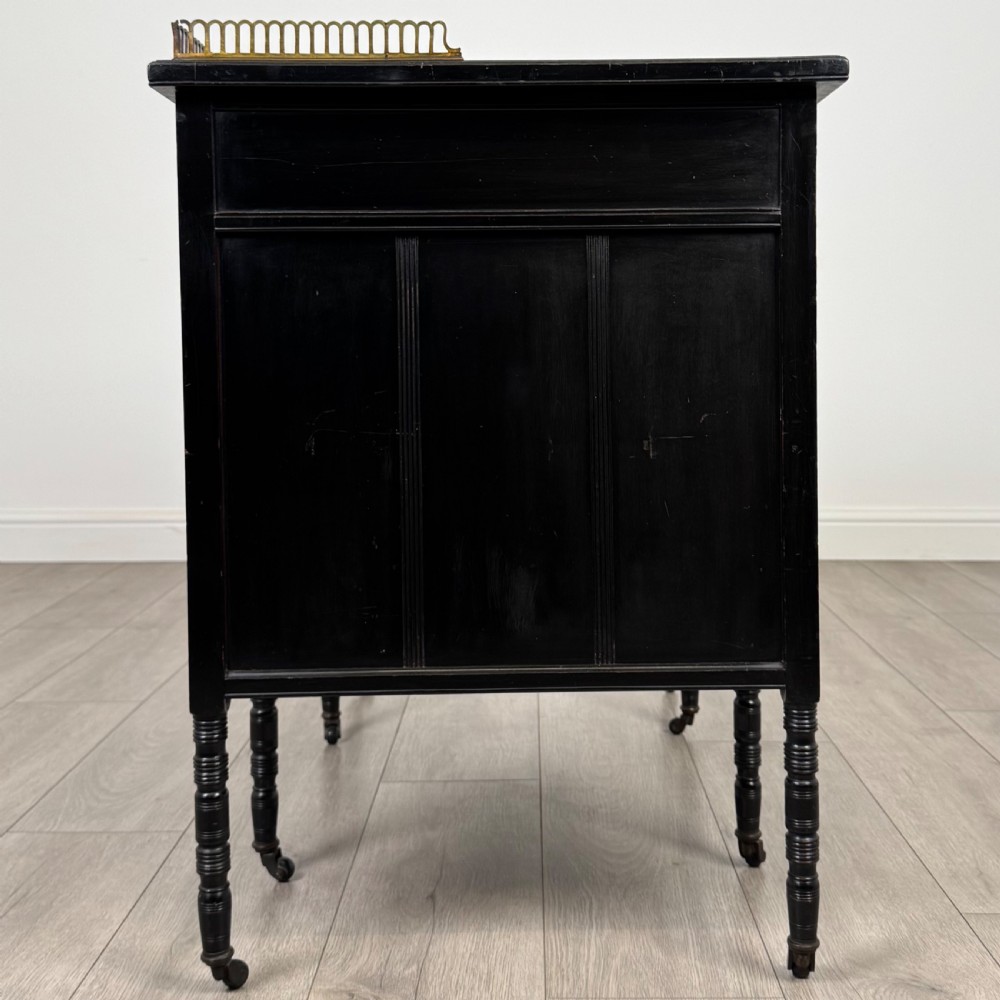 Antique 19th Century Ebonised Desk By Wilkinson & Son  View VII