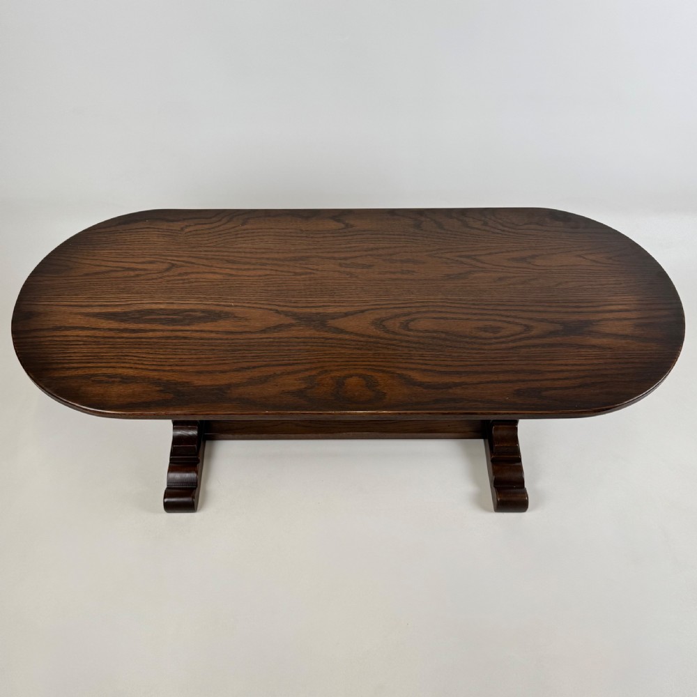  Antique 20th Century Coffee Table In Oak  View IX