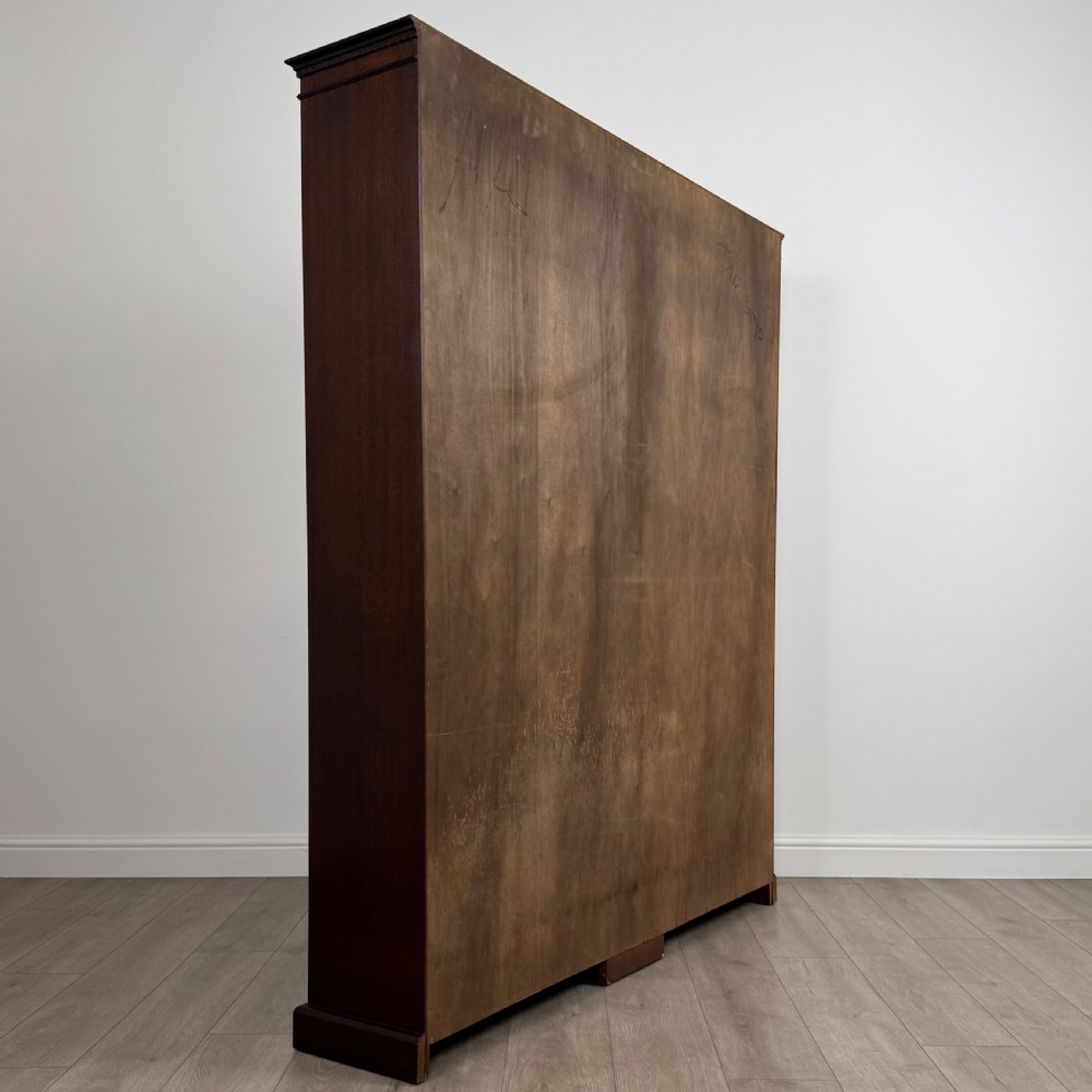 Antique 20th Century Large Open Bookcase In Mahogany  View V