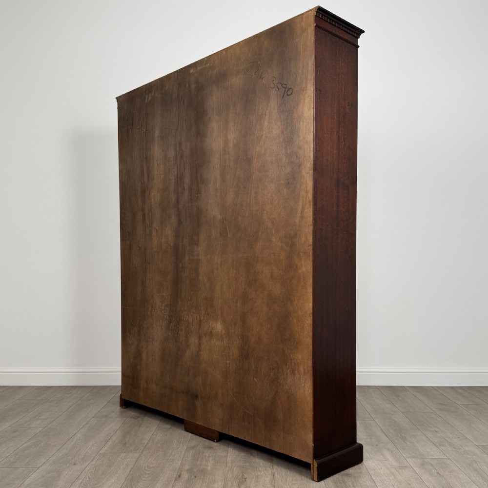 Antique 20th Century Large Open Bookcase In Mahogany  View VII