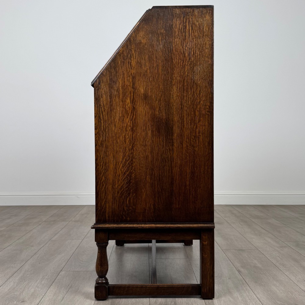  Antique 20th Century Good Quality Bureau In Oak  View IV