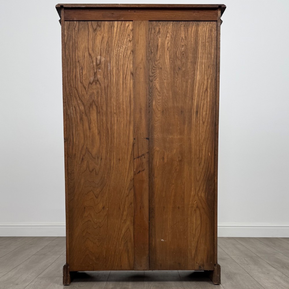 Antique 20th Century Good Quality Display Cabinet In Oak  View VI