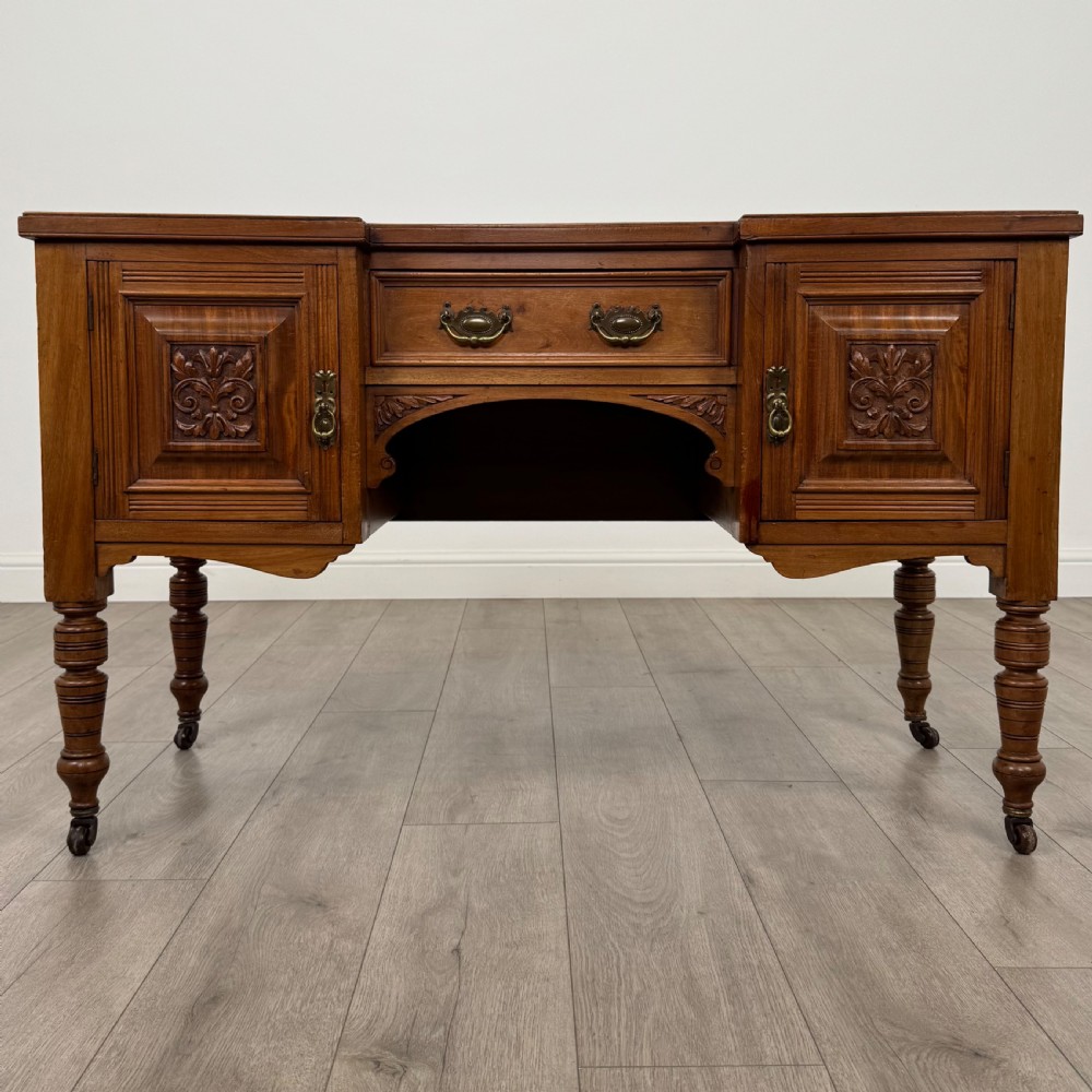 Antique 20th Century Good Quality Desk In Walnut 